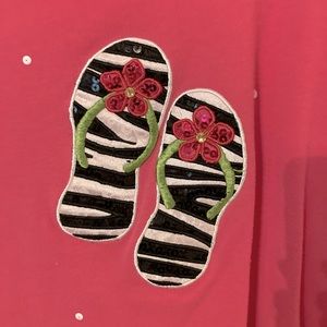 Flip-flop sequined shirt for women